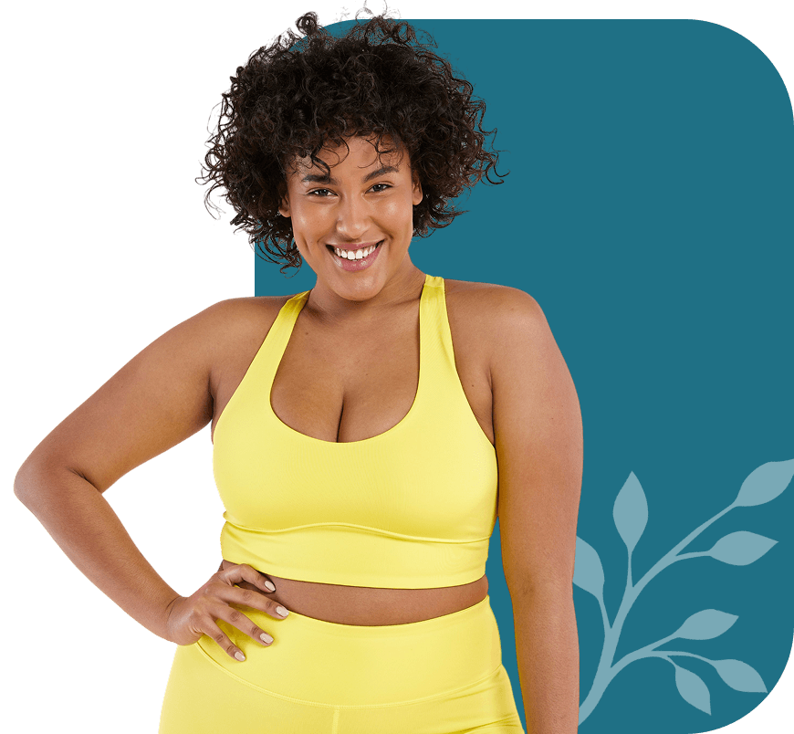 Illustration of a woman in workout clothes